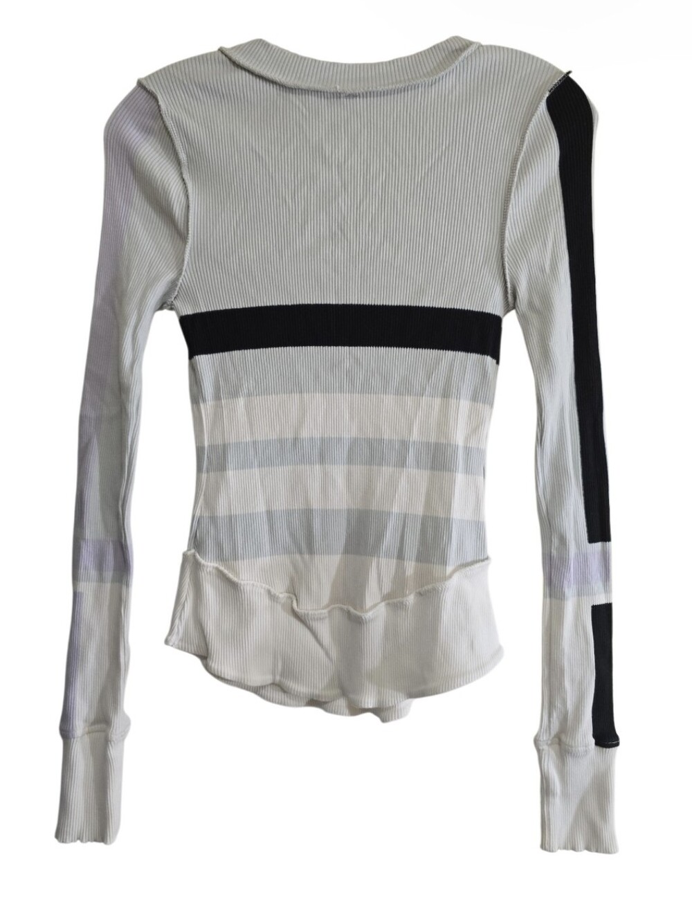 Free People Movement Rally Colorblock Layer Pullover Top Small Ribbed Henley - Picture 6 of 7